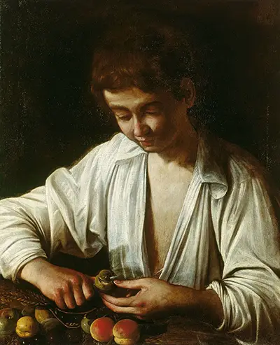 Boy Peeling Fruit (London) Caravaggio